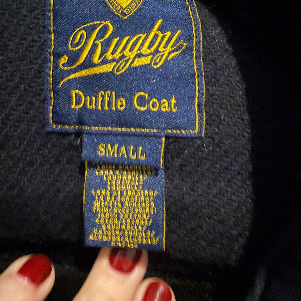 Rugby Ralph Lauren Plaid Pea Coat - Black, Red, Yellow, Green - Picture 2 of 5